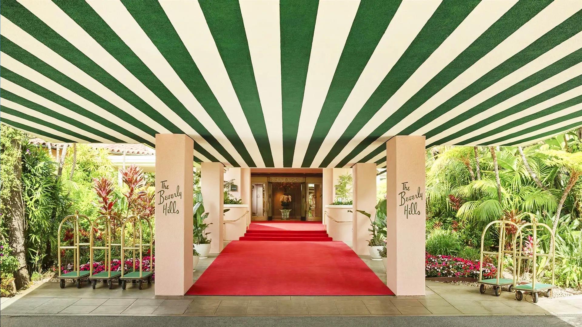 The Beverly Hills Hotel, Dorchester Collection - Striped Entrance