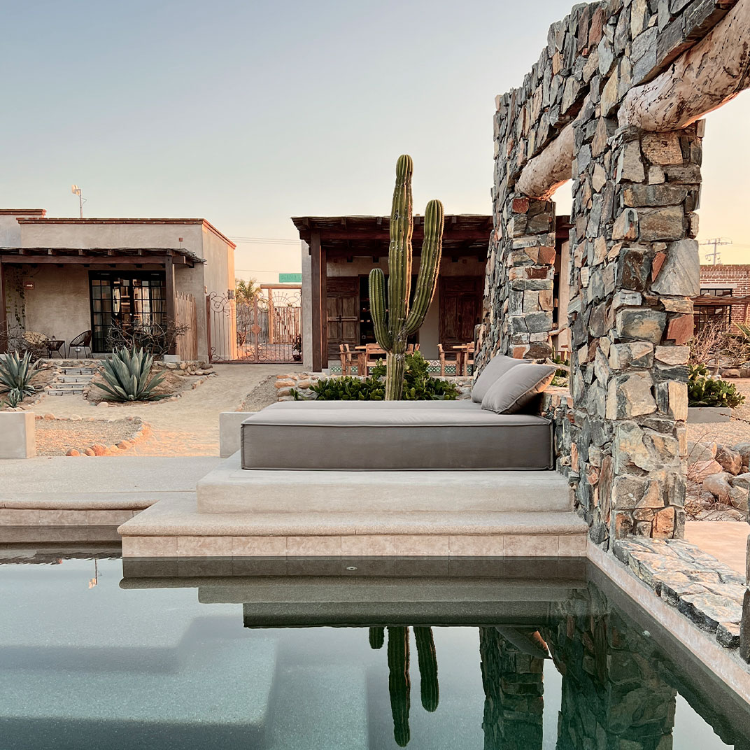 The beautifully designed Desierto Azul in Todos Santos.