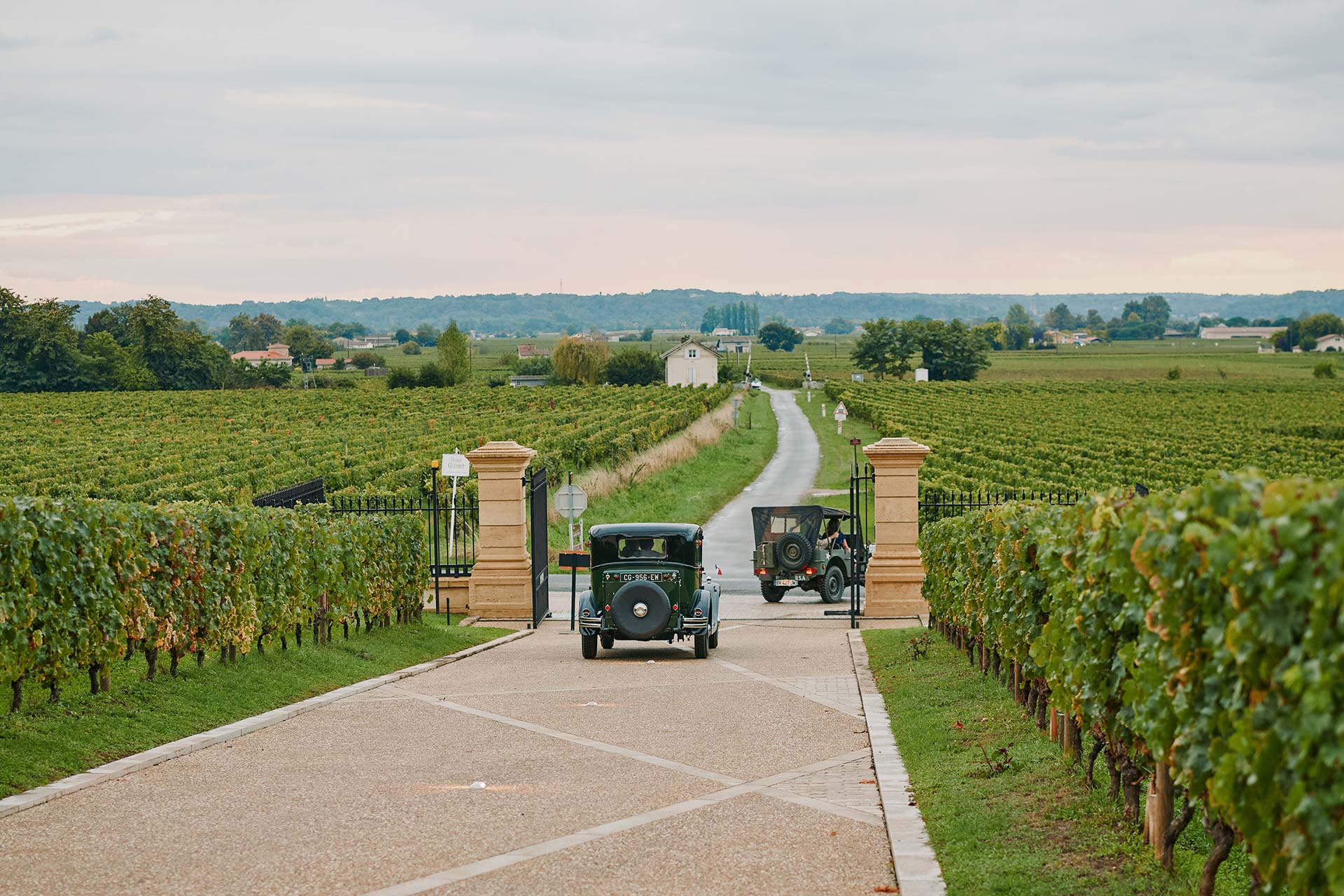 Vintage cars of Chateau Pavie