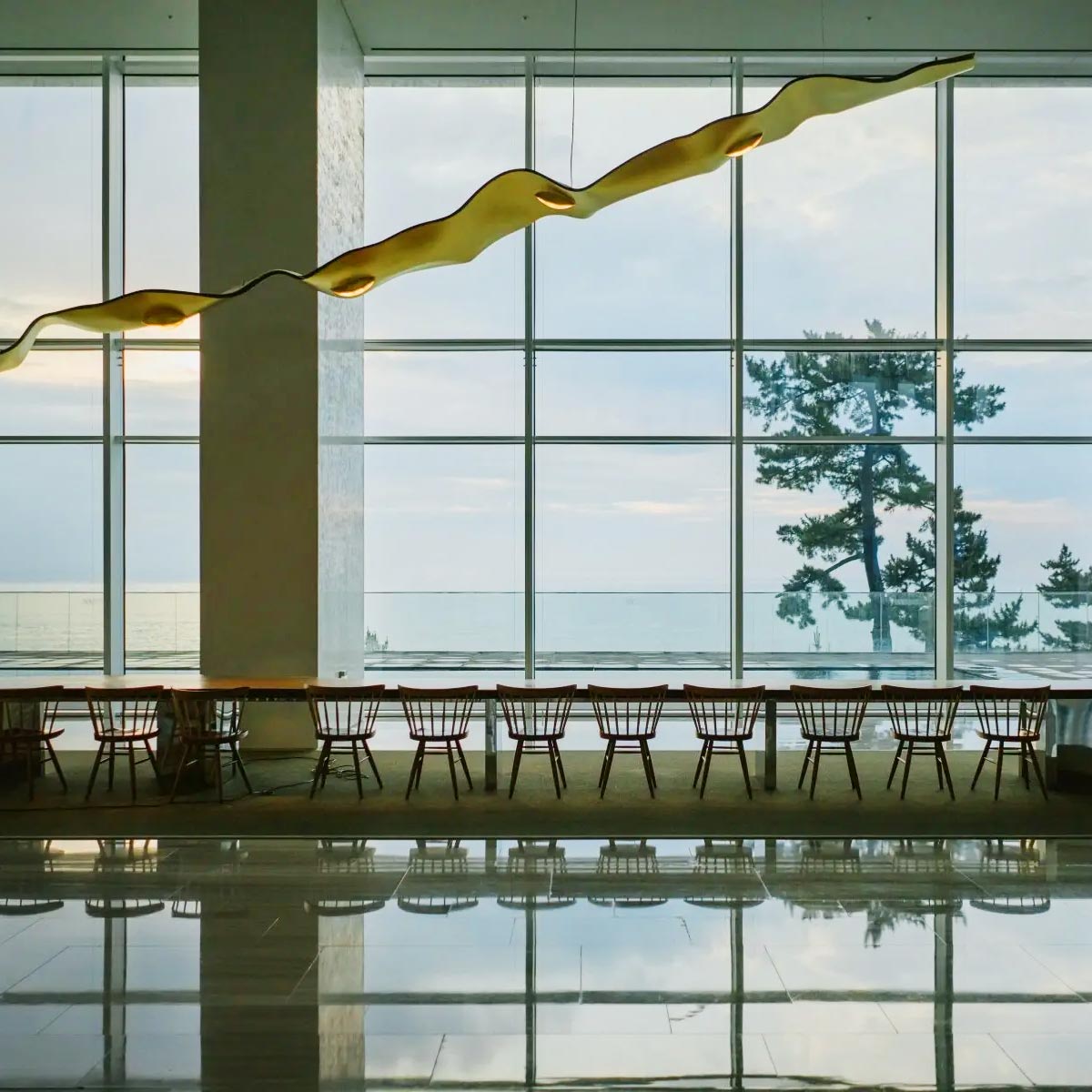 SEAMARQ Hotel in Gangwon-do, South Korea, was designed by Pritzker Prize-winning architect Richard Meier for the 2018 Winter Olympics. © SEAMARQ
