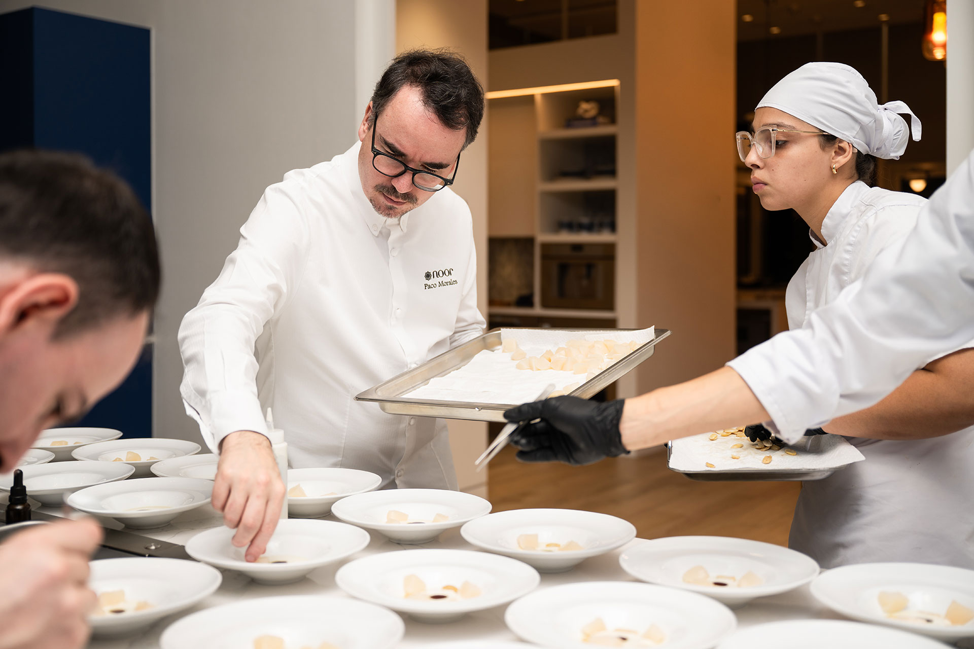Chef Paco Morales of Noor in action