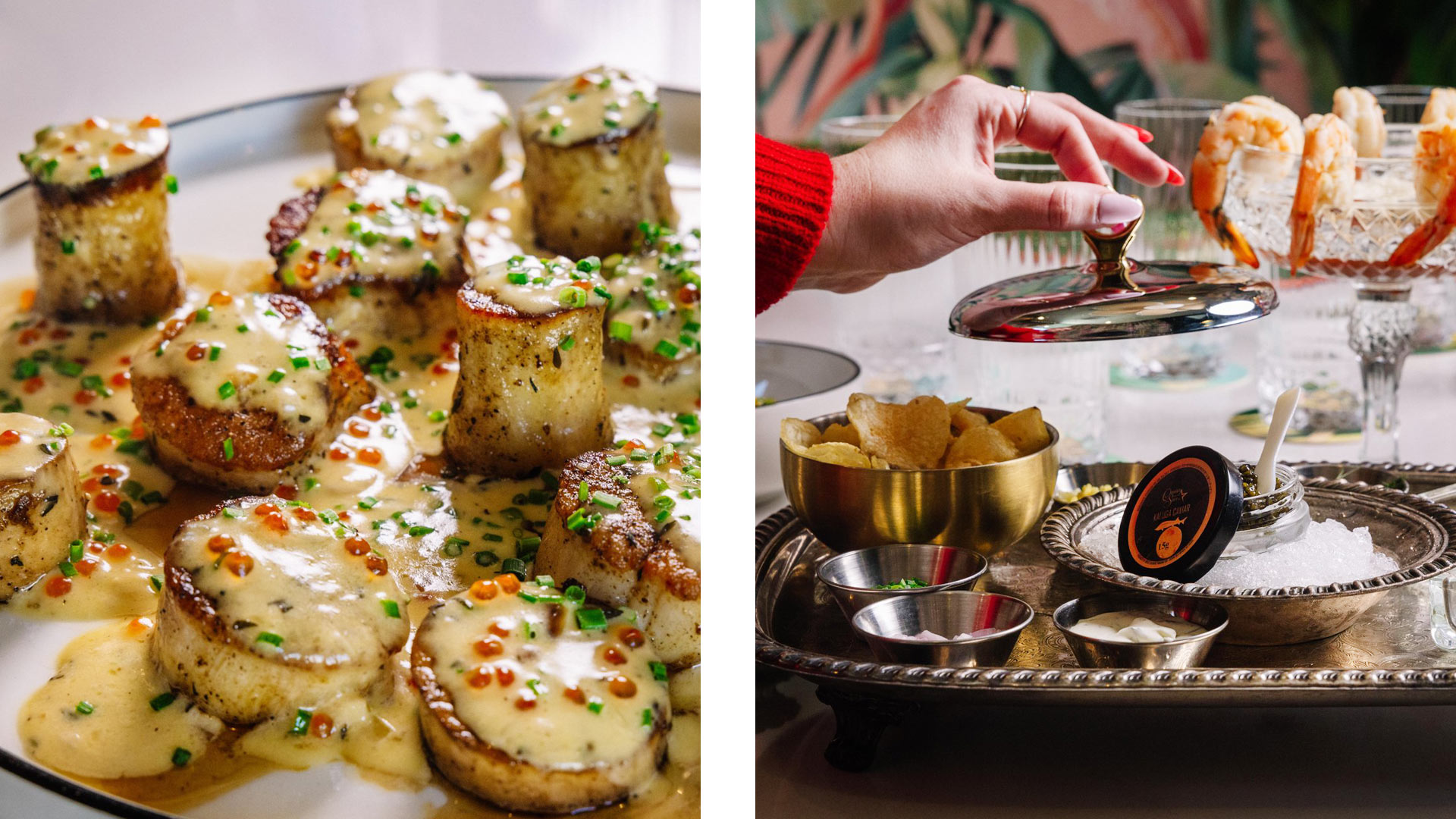 Scallops and Caviar service at Siren Social Club - ©Siren Social Club/Siren Social Club