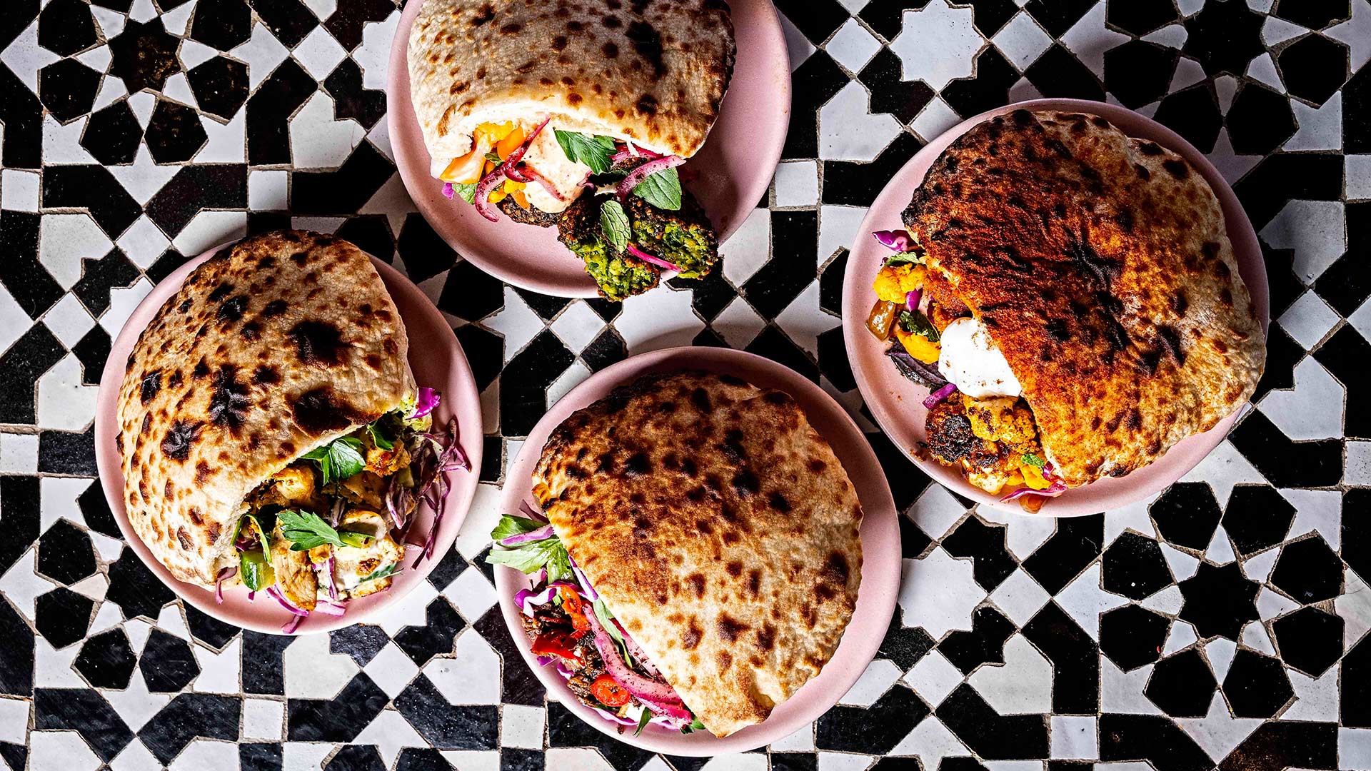 Pita options at Yellow - ©Scott Suchman/Yellow