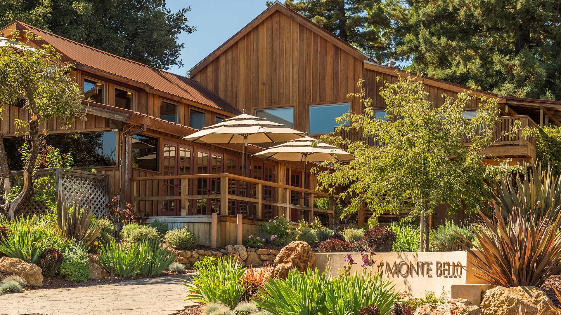 Monte Bello Winery's lush setting is particularly inviting. © Ridge Vineyards